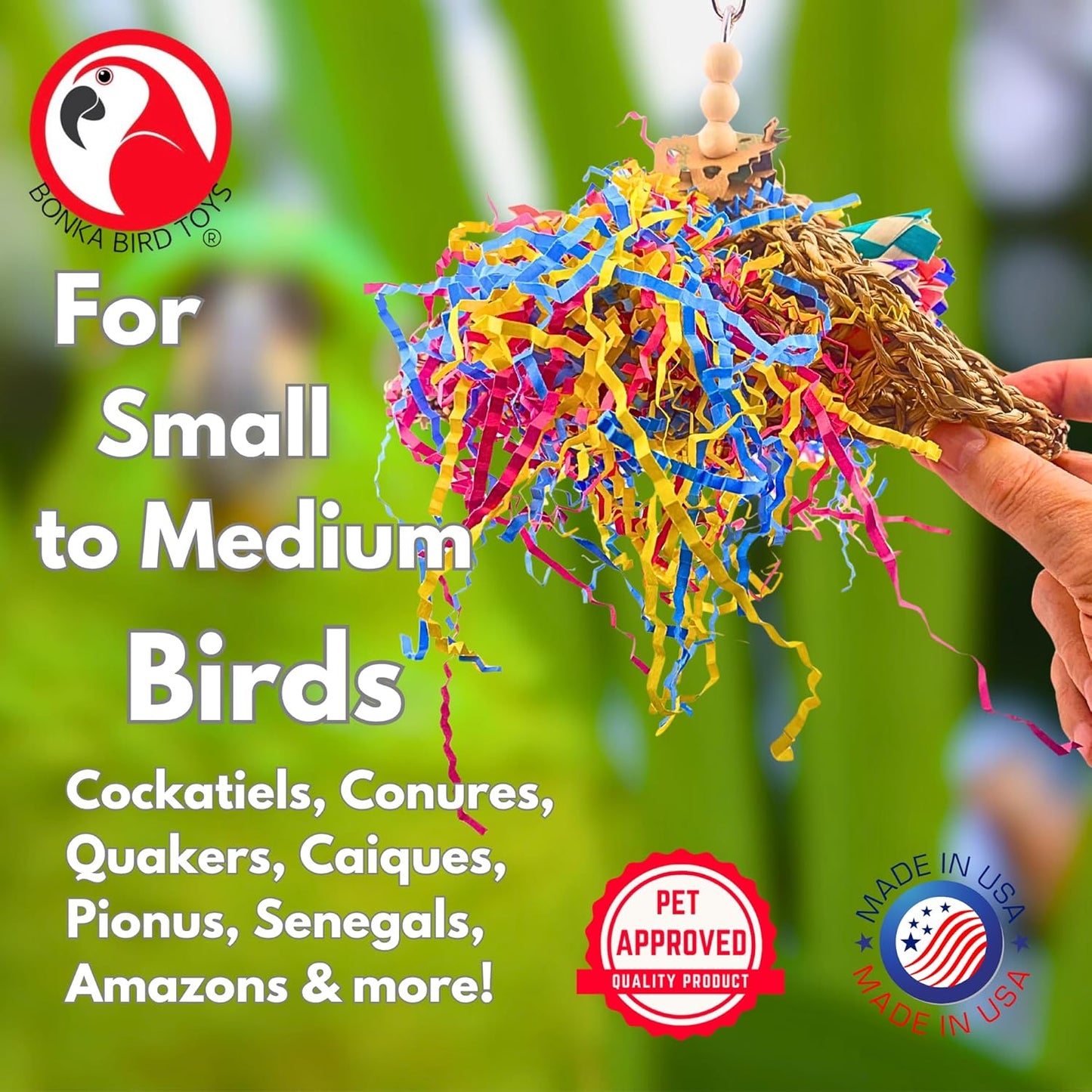 Mini Taco Bird Toy – Multi-Texture Cage Enrichment for Small to Medium Parrots