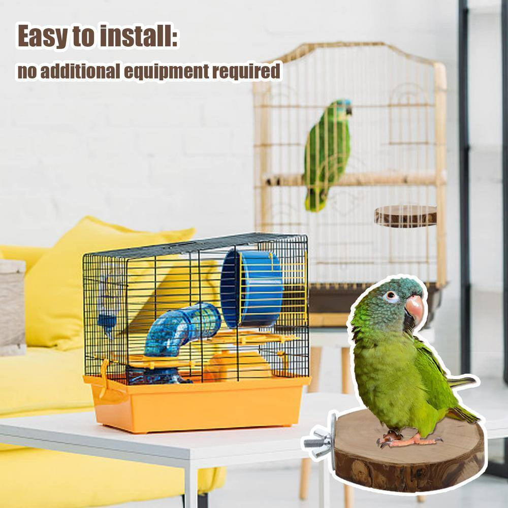8-Pack Natural Wood Bird Perch - Perch Variety Pack. Includes Platform, Branched Perch, and Single Perch.