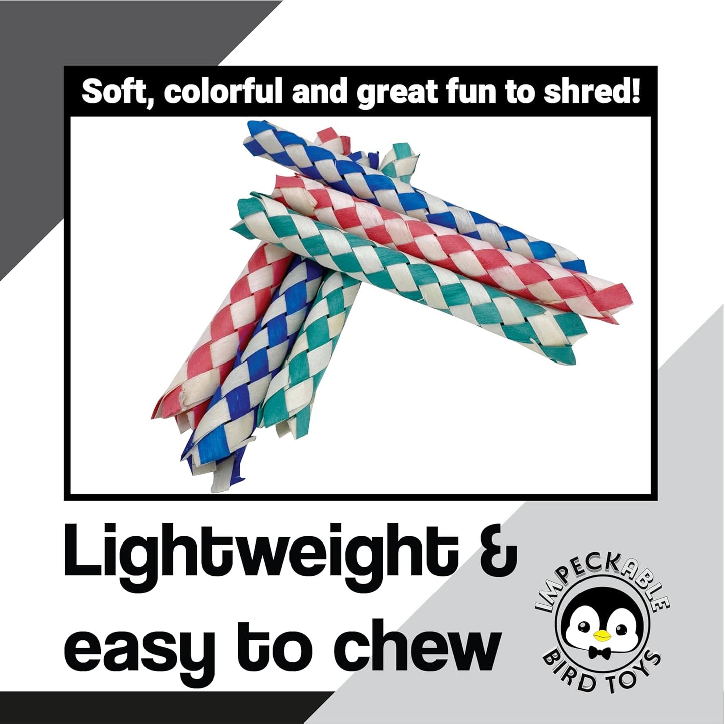 Bamboo Finger Trap Bird Toys (24 Pack) – Safe Chew & Foraging Foot Toys for Parrots, Budgies, Conures & DIY Bird Toy Parts