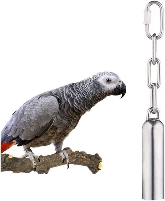 Large Stainless Steel Bird Bell Toy – Durable Cage Enrichment for Large Parrots