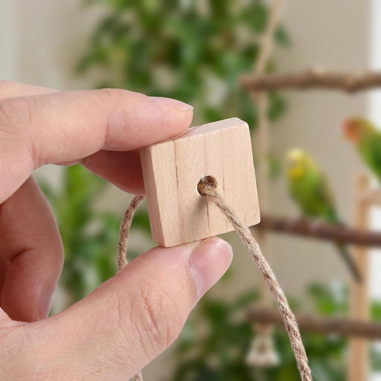 DIY Wooden Bird Chew Blocks – 100 Pack Natural Foot Toys & Parrot Toy Making Parts for Parakeets, Conures, African Greys & Macaws