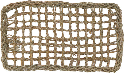 Natural Seagrass Bird Mat – Foraging, Climbing & DIY Enrichment Toy Base for Small to Large Parrots (7" x 12")