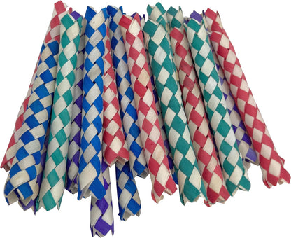 Bamboo Finger Trap Bird Toys (24 Pack) – Safe Chew & Foraging Foot Toys for Parrots, Budgies, Conures & DIY Bird Toy Parts