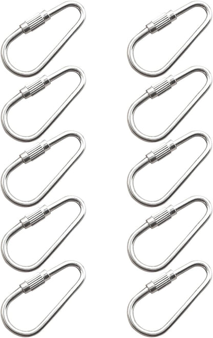 Stainless Steel Bird Toy Hooks (10 Pack) – Heavy Duty Cage Clips for Hanging Toys, Perches & DIY Bird Toy Parts