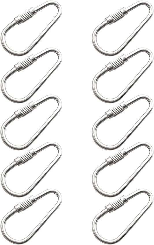 Stainless Steel Bird Toy Hooks (10 Pack) – Heavy Duty Cage Clips for Hanging Toys, Perches & DIY Bird Toy Parts