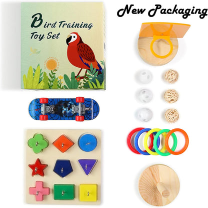 Bird Training & Interactive Play Toy Set – Educational Toys for Small & Medium Parrots