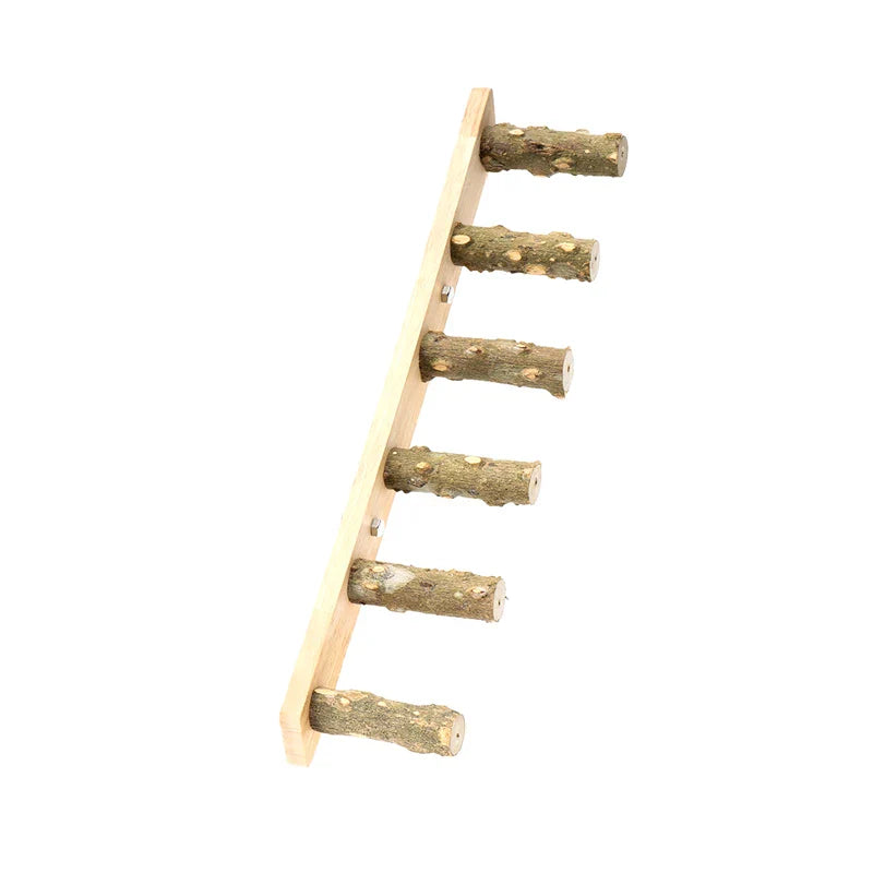 Bird Ladder Perch for Cage, Natural Wood Ladder Perch, 2 Sizes.