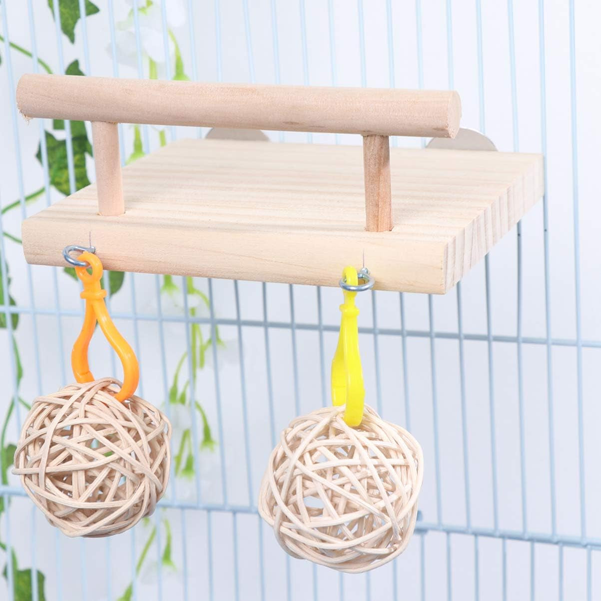 Wooden Bird Perch and Toy – Climbing, Chewing & Play Enrichment for Small and Medium Parrots