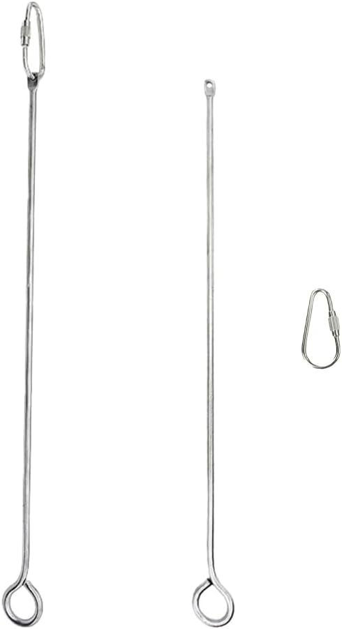 Stainless Steel Bird Food Holder (2 Pack) – Hanging Fruit & Vegetable Skewer Foraging Toy & DIY Bird Toy Maker