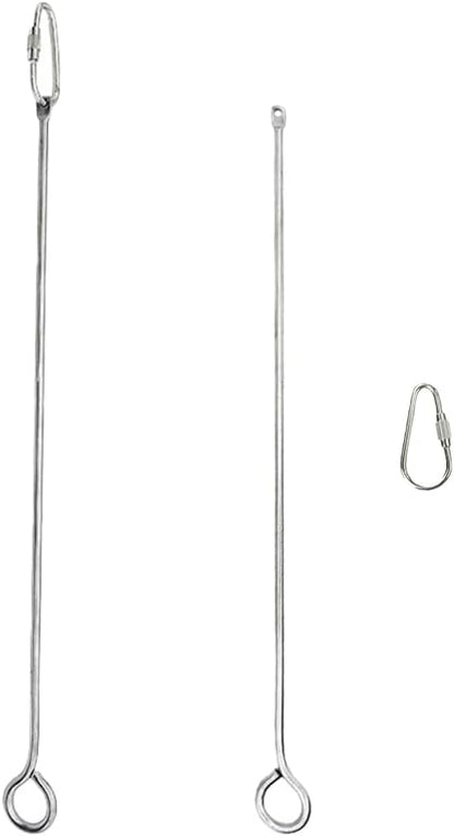 Stainless Steel Bird Food Holder (2 Pack) – Hanging Fruit & Vegetable Skewer Foraging Toy & DIY Bird Toy Maker