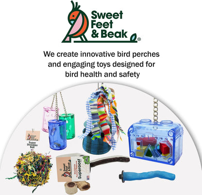 Small Treasure Chest - Washable, Refillable, Non-Toxic, Foraging Box - For Small to Medium Birds