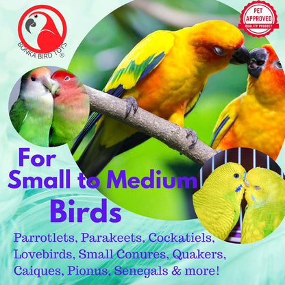 Natural Wooden Bird Foot Toys – Undrilled Chew Sticks for DIY Enrichment & Parrot Toy Making (100 Pack)