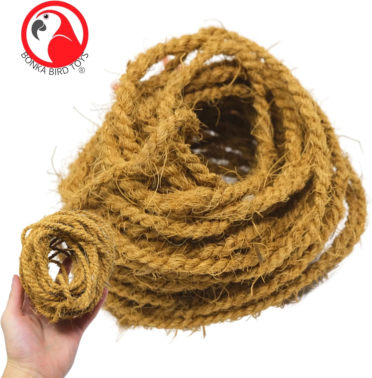 Natural Seagrass Bird Foraging Roll – DIY Toy Making & Cage Enrichment Material for Parrots