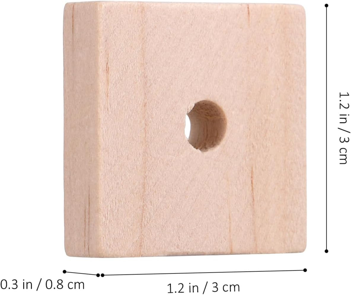 DIY Wooden Bird Chew Blocks – 100 Pack Natural Foot Toys & Parrot Toy Making Parts for Parakeets, Conures, African Greys & Macaws