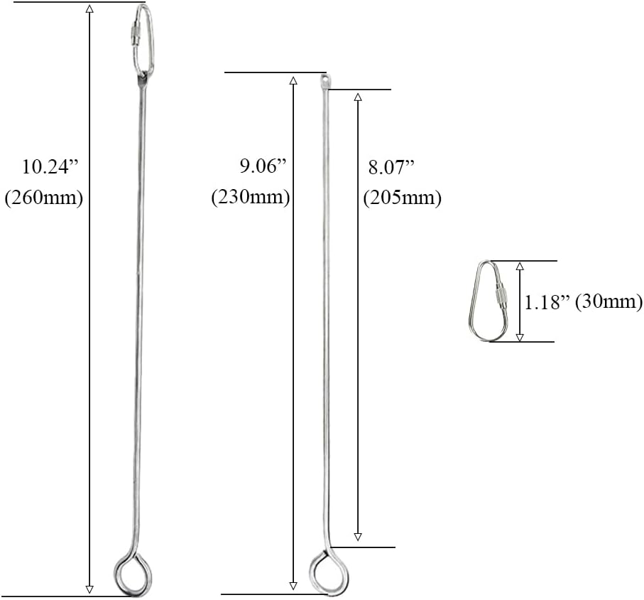Stainless Steel Bird Food Holder (2 Pack) – Hanging Fruit & Vegetable Skewer Foraging Toy & DIY Bird Toy Maker