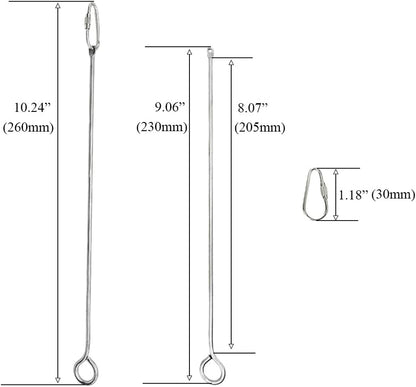 Stainless Steel Bird Food Holder (2 Pack) – Hanging Fruit & Vegetable Skewer Foraging Toy & DIY Bird Toy Maker