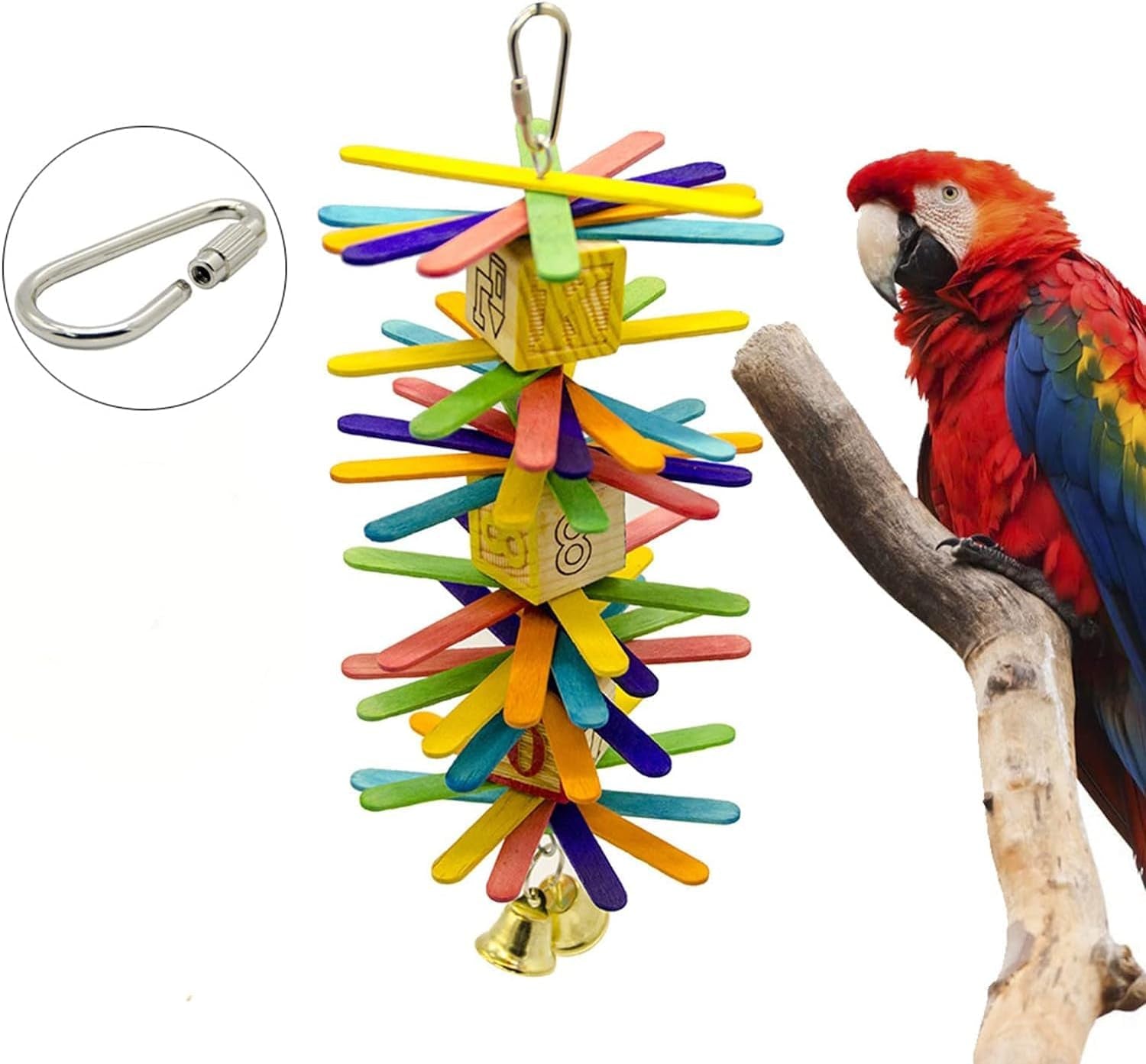 Stainless Steel Bird Toy Hooks (10 Pack) – Heavy Duty Cage Clips for Hanging Toys, Perches & DIY Bird Toy Parts