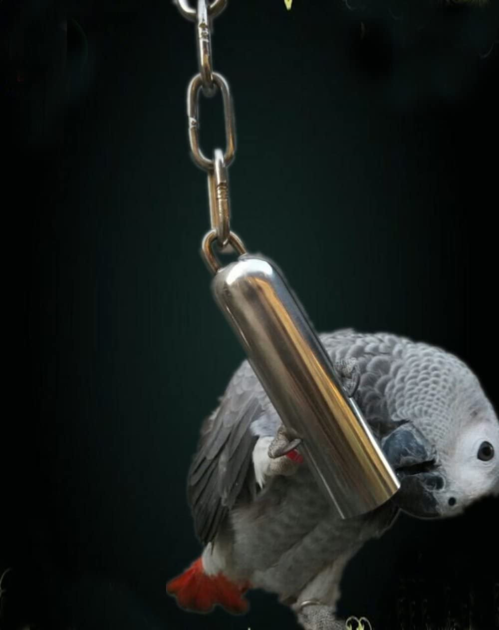 Large Stainless Steel Bird Bell Toy – Durable Cage Enrichment for Large Parrots