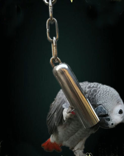 Large Stainless Steel Bird Bell Toy – Durable Cage Enrichment for Large Parrots