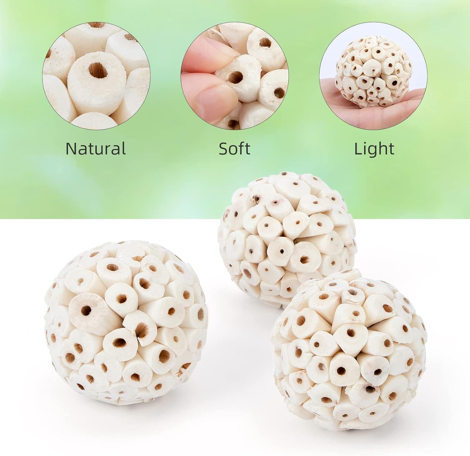 Sola Ball Bird Toy – Natural Shredding & Foraging Enrichment for Parrots - Build Your Own Toy