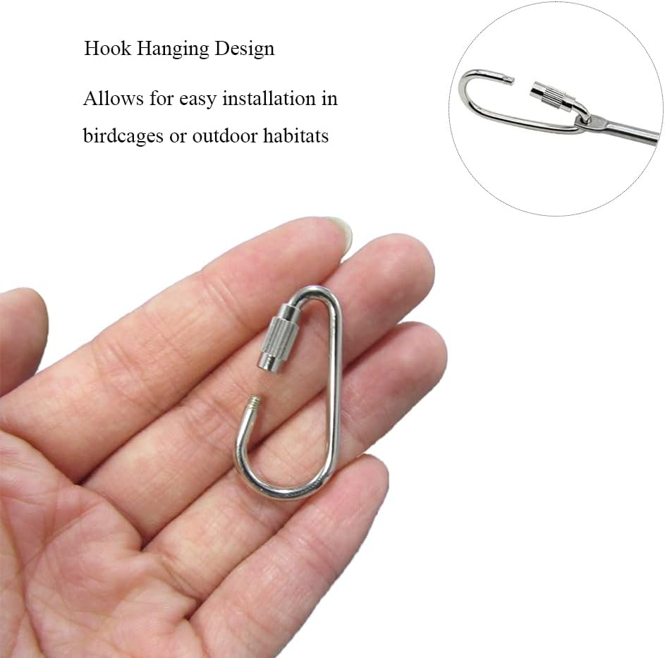 Stainless Steel Bird Food Holder (2 Pack) – Hanging Fruit & Vegetable Skewer Foraging Toy & DIY Bird Toy Maker