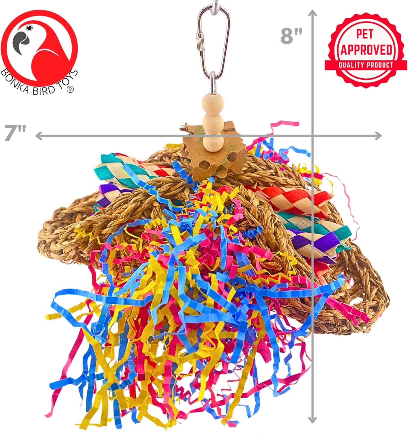 Mini Taco Bird Toy – Multi-Texture Cage Enrichment for Small to Medium Parrots