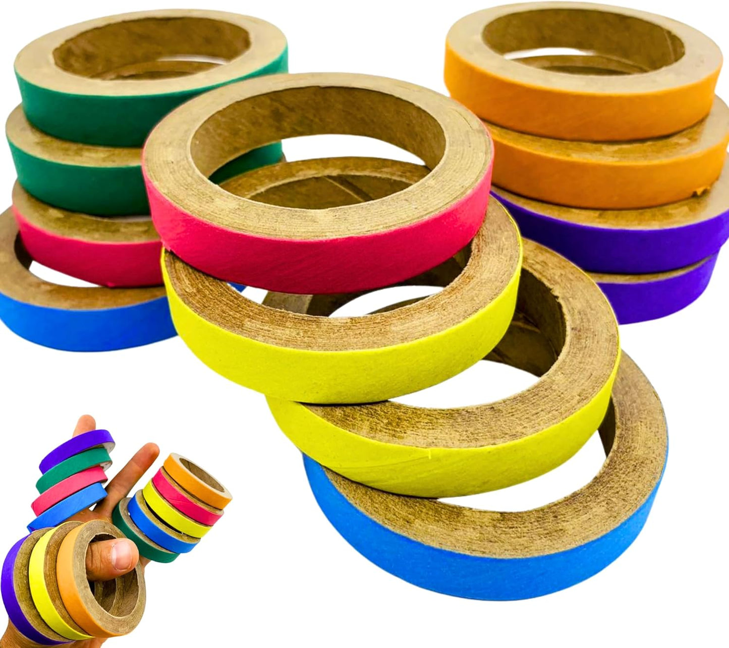 Chew Bagel Bird Toy Set – Interactive Shredding & DIY Enrichment Rings for Parrots -  12 Count