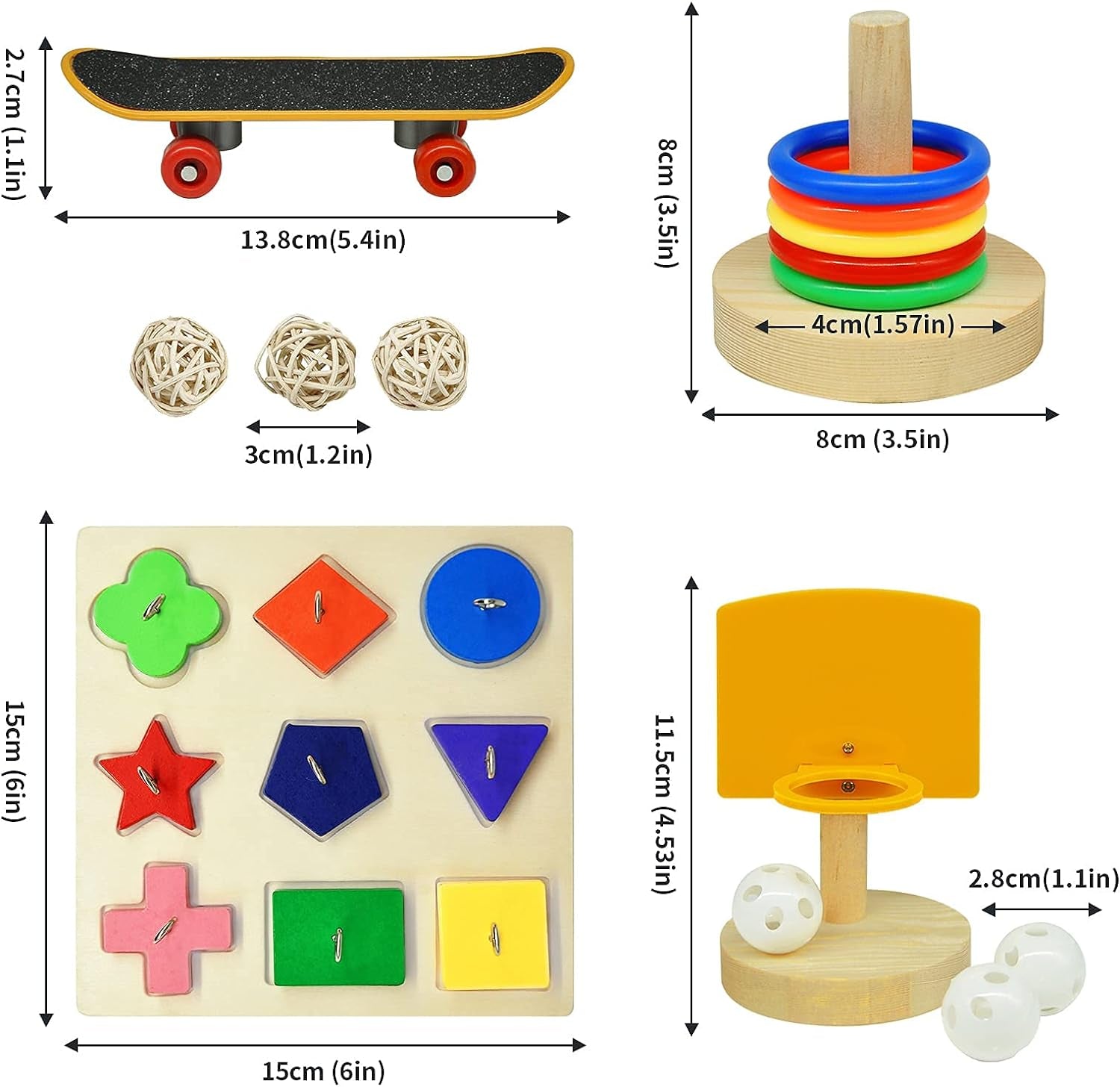 Bird Training & Interactive Play Toy Set – Educational Toys for Small & Medium Parrots