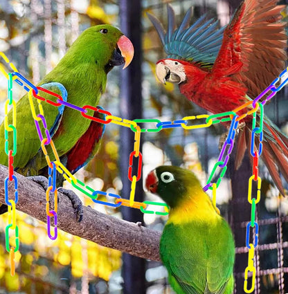 Plastic C-Clip Chain Links – 200 Piece DIY Bird Toy Making & Cage Enrichment Set