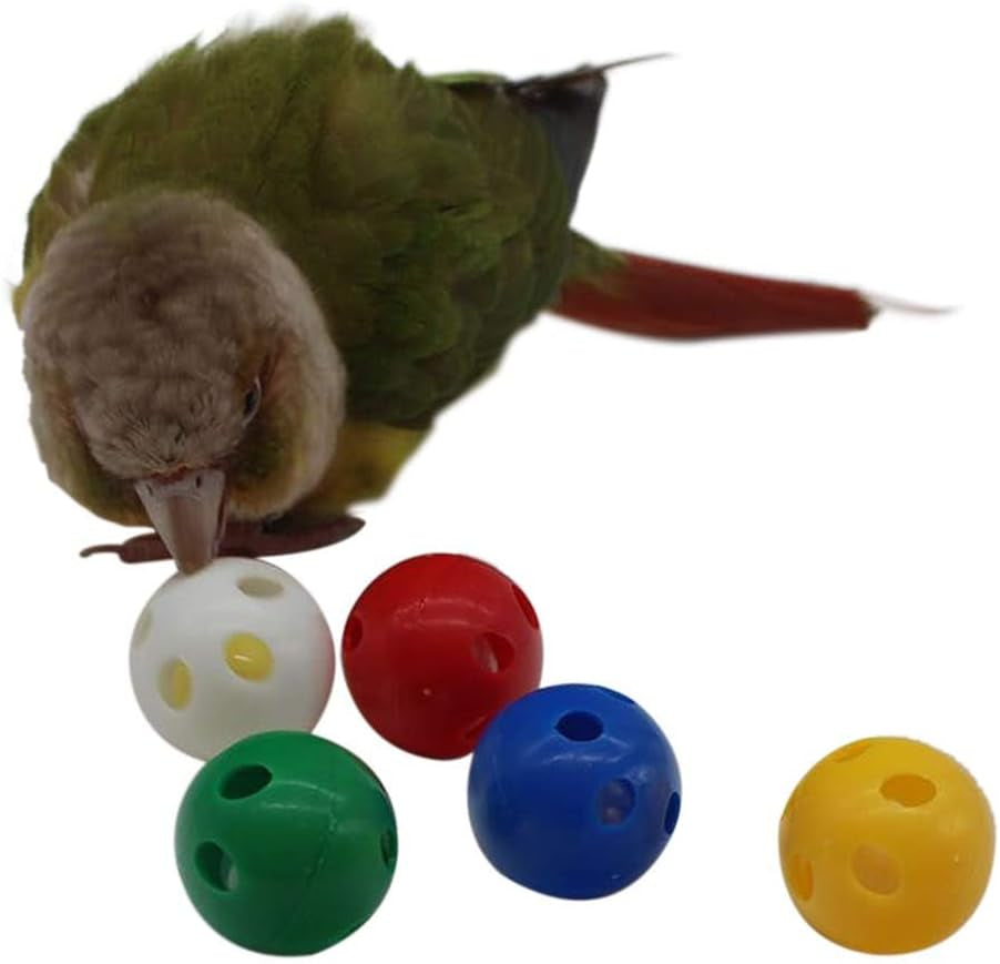 Interactive Bell Bird Balls – Chewing & Enrichment Toys for Small to Medium Birds - Great Addition to DIY Toys