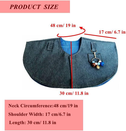 Denim Bird Shoulder Protector – Anti-Scratch Cape for Parrots, Parakeets & Companion Birds