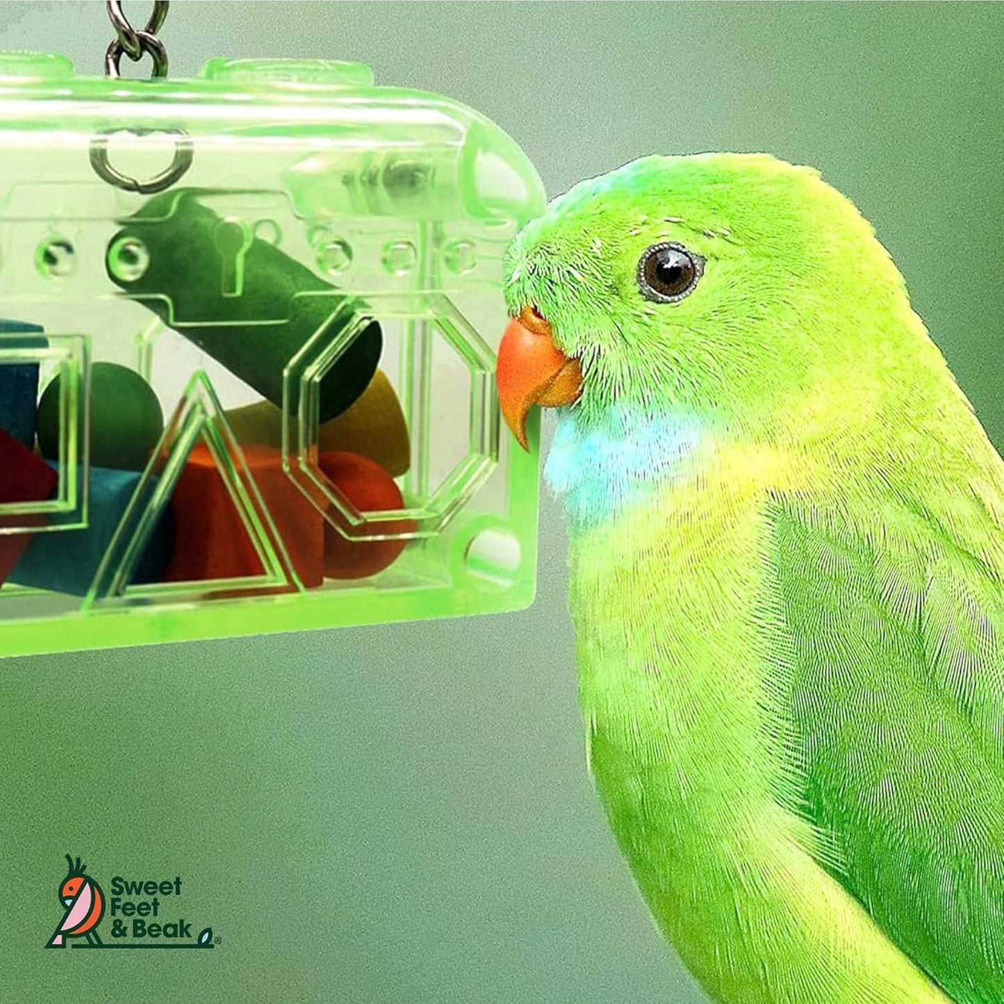 Small Treasure Chest - Washable, Refillable, Non-Toxic, Foraging Box - For Small to Medium Birds