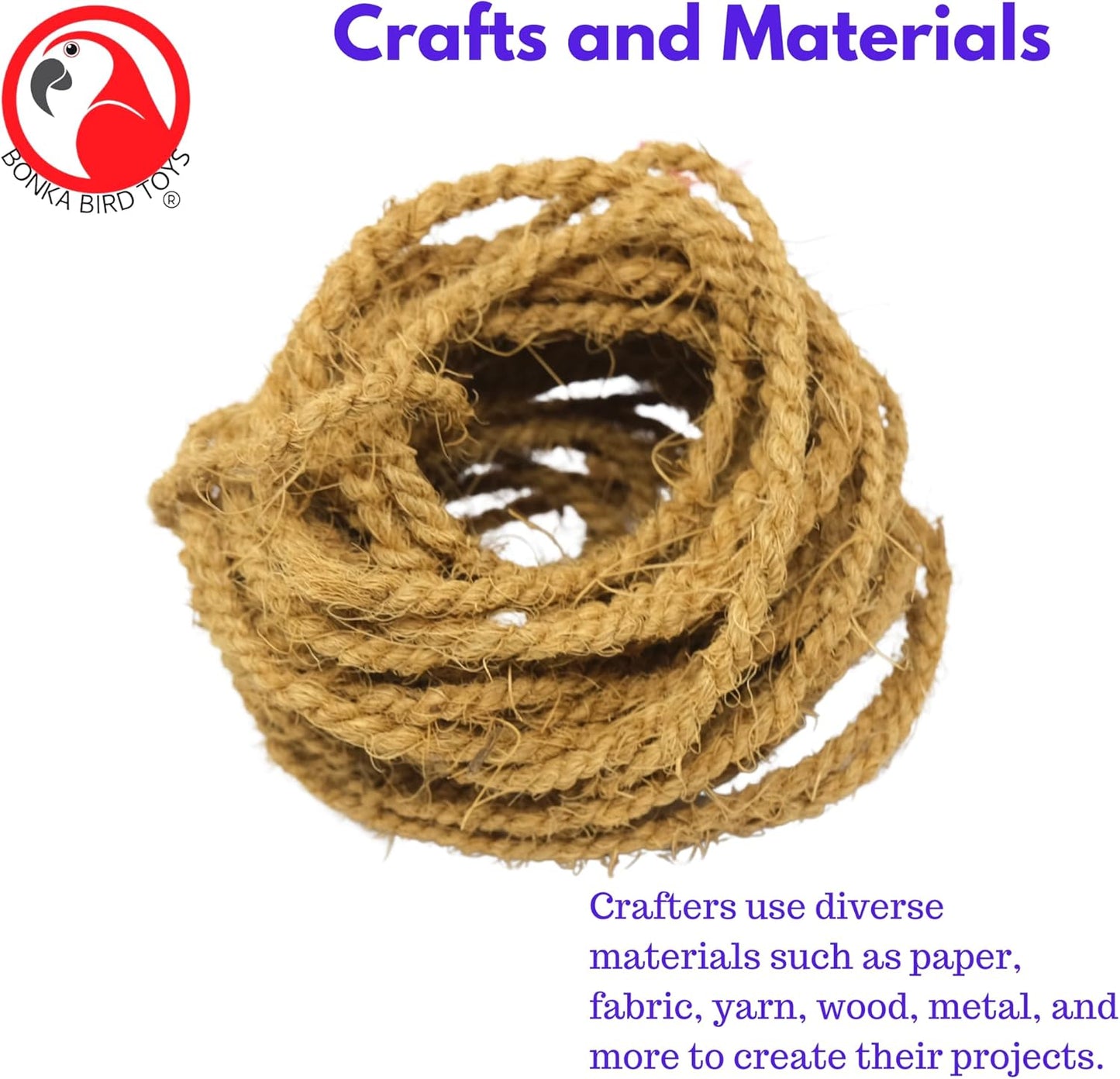 Natural Seagrass Bird Foraging Roll – DIY Toy Making & Cage Enrichment Material for Parrots