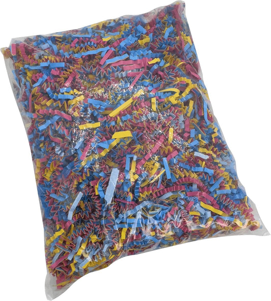 Rainbow Crinkle Paper Shred for Birds – Safe DIY Bird Toy Filler, Foraging Box Stuffing & Nesting Material