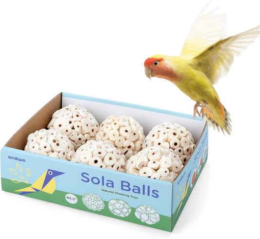Sola Ball Bird Toy – Natural Shredding & Foraging Enrichment for Parrots - Build Your Own Toy