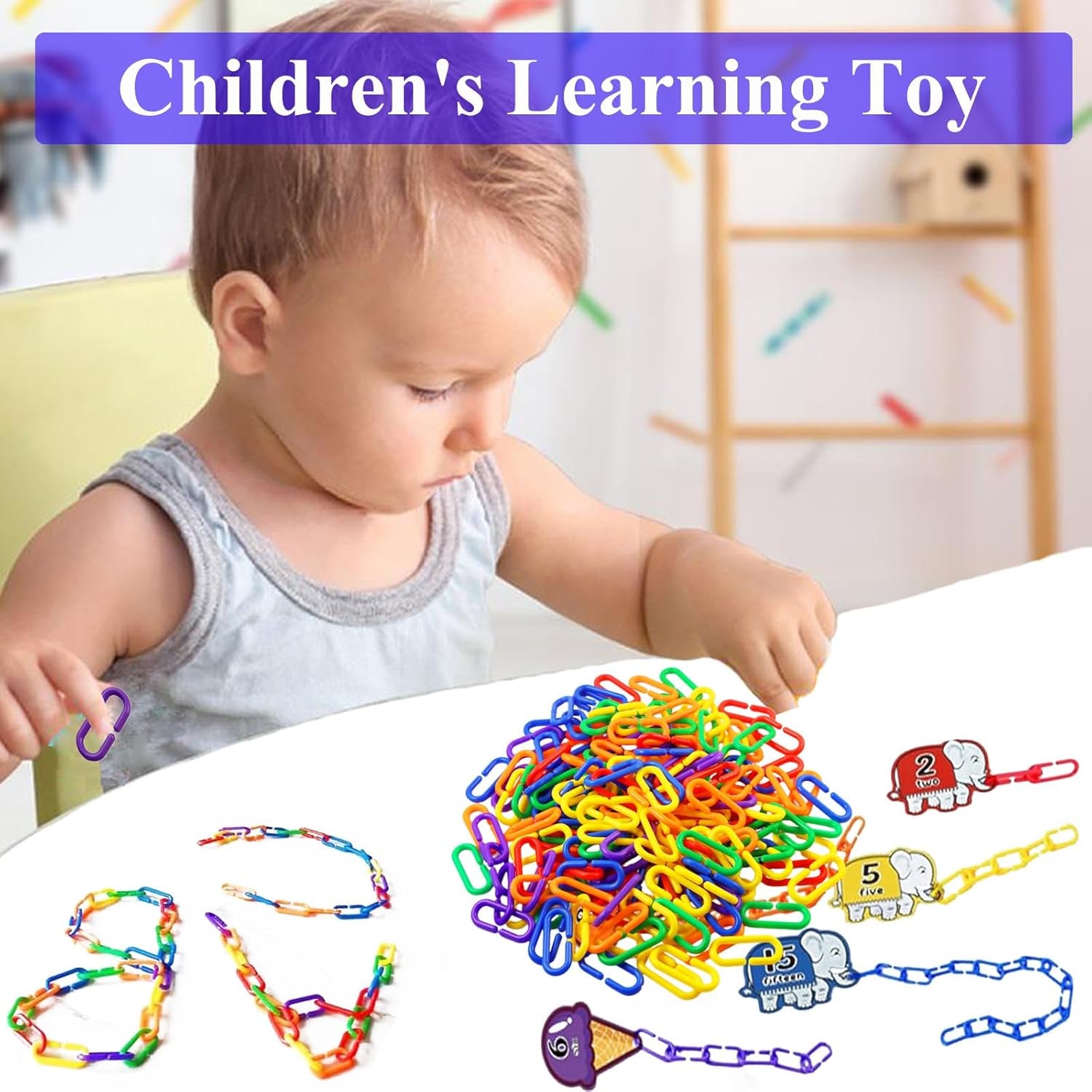 Plastic C-Clip Chain Links – 200 Piece DIY Bird Toy Making & Cage Enrichment Set