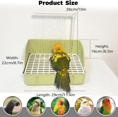 Automatic Bird Bath Fountain – Circulating Water Bath & Drinking Station for Parakeets, Cockatiels, Conures & Parrots