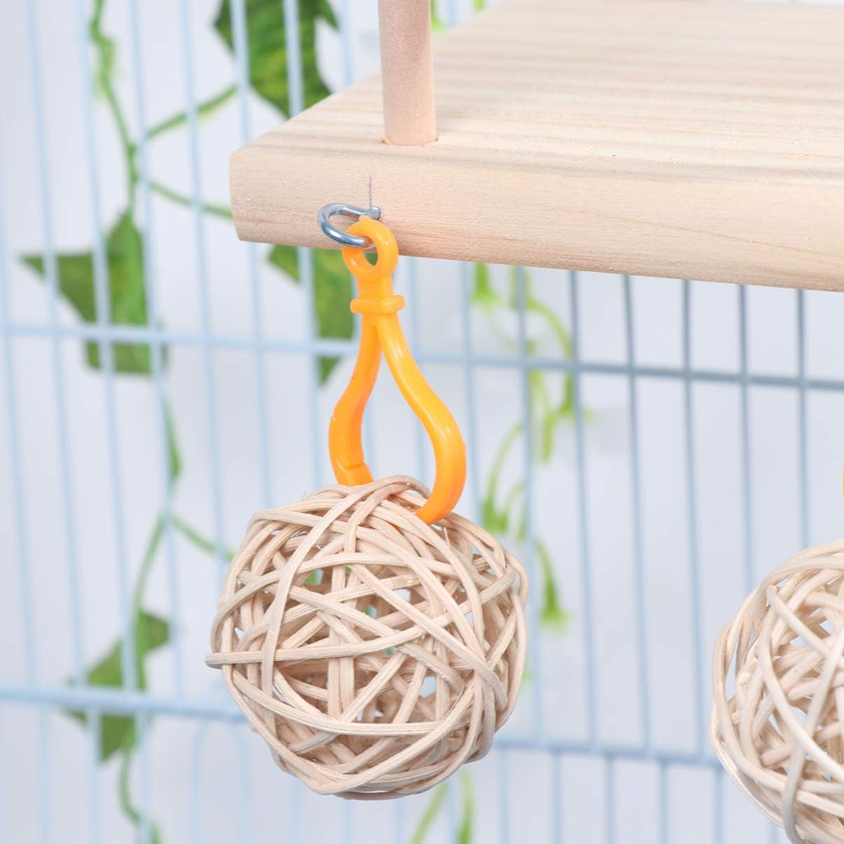 Wooden Bird Perch and Toy – Climbing, Chewing & Play Enrichment for Small and Medium Parrots