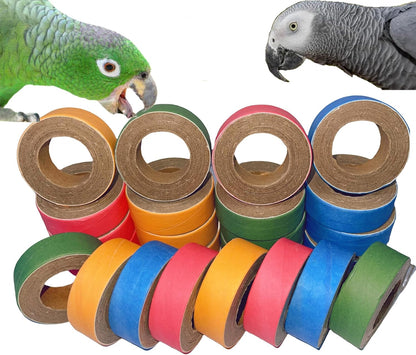 Bird Bagel Chew Rings – Durable Parrot Enrichment Toy Set for Big Beaks, Foraging & Cage Boredom Relief (24 Pack)