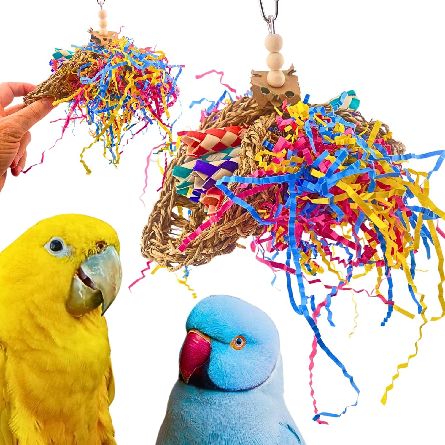 Mini Taco Bird Toy – Multi-Texture Cage Enrichment for Small to Medium Parrots