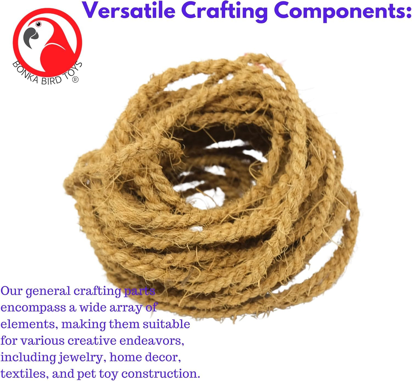 Natural Seagrass Bird Foraging Roll – DIY Toy Making & Cage Enrichment Material for Parrots