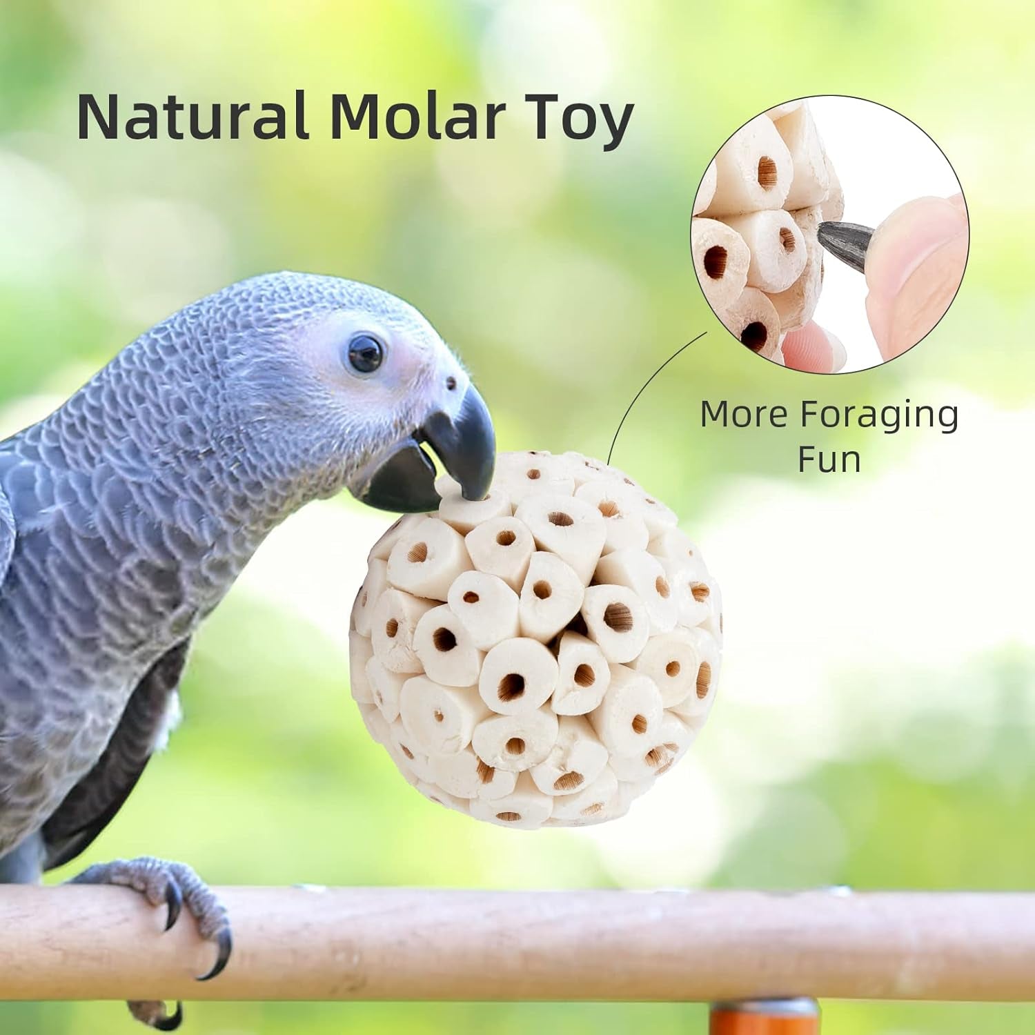 Sola Ball Bird Toy – Natural Shredding & Foraging Enrichment for Parrots - Build Your Own Toy