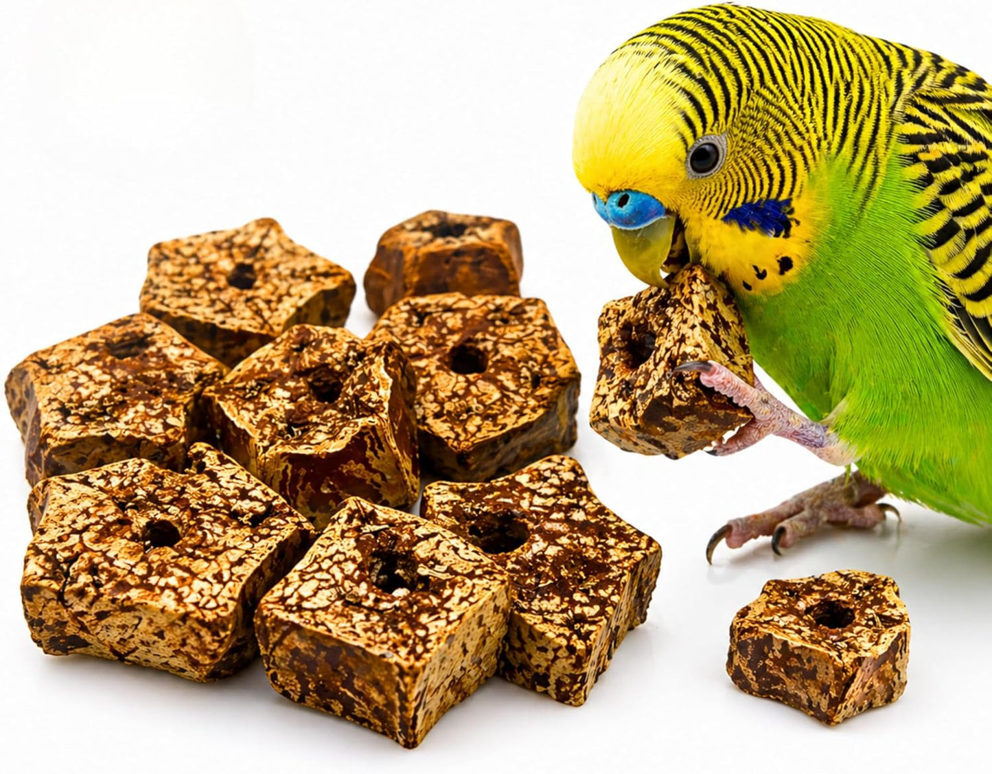Natural Mahogany Bird Chew Pods – 12 Pack Wooden Foot Toys & DIY Bird Toy Making Parts for Parrots, Cockatiels & Conures