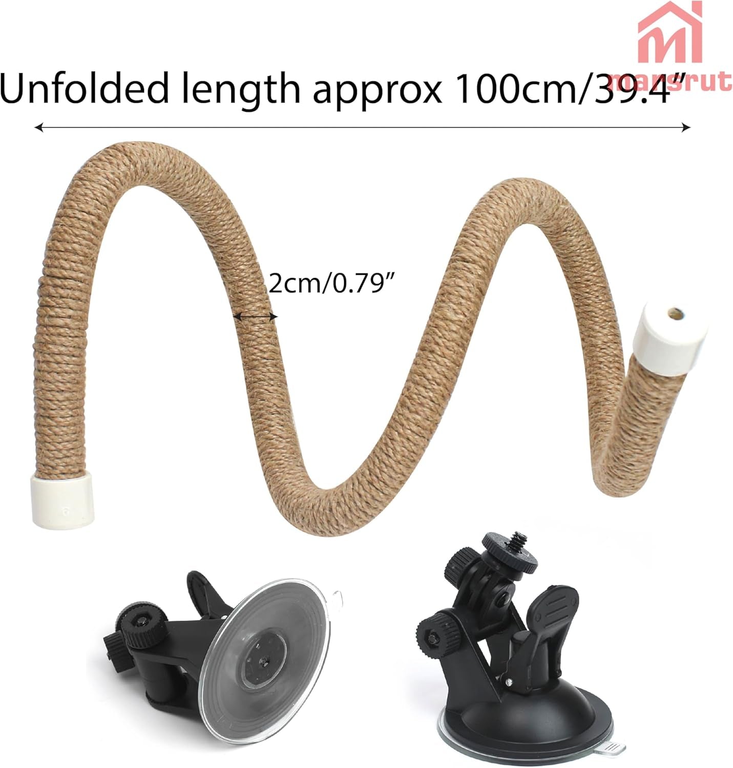 Bendable Suction Cup Rope Perch – Flexible Climbing Perch for Small & Medium Birds