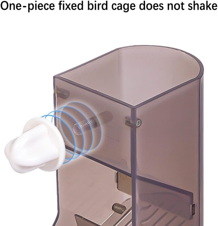 Automatic Cage Bird Feeder – No-Mess Gravity Seed Dispenser for Small Parrots