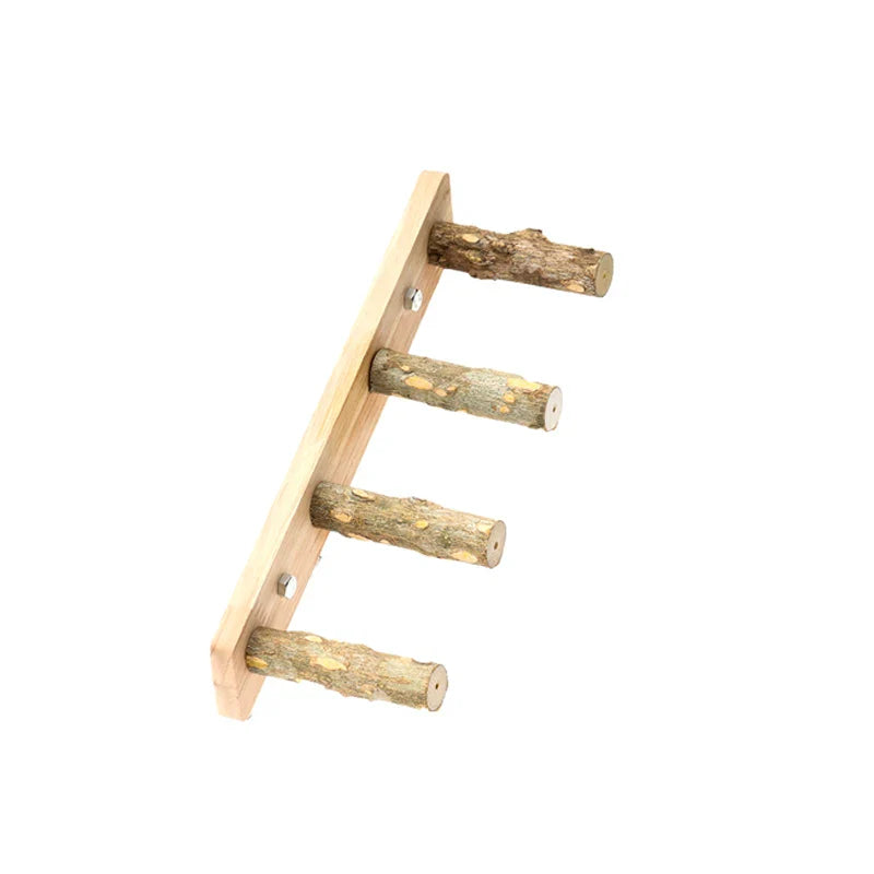 Bird Ladder Perch for Cage, Natural Wood Ladder Perch, 2 Sizes.