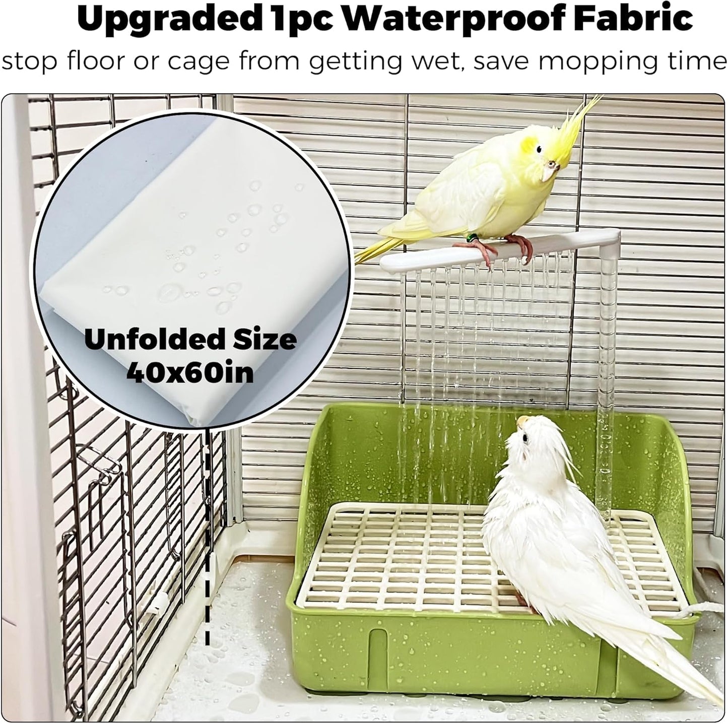 Automatic Bird Bath Fountain – Circulating Water Bath & Drinking Station for Parakeets, Cockatiels, Conures & Parrots
