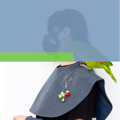 Denim Bird Shoulder Protector – Anti-Scratch Cape for Parrots, Parakeets & Companion Birds