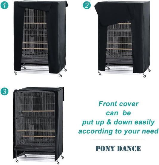 Universal Birdcage Cover Blackout & Breathable Birdcage Cover. Small, Black, 21 Inches L X 21 W X 28 H